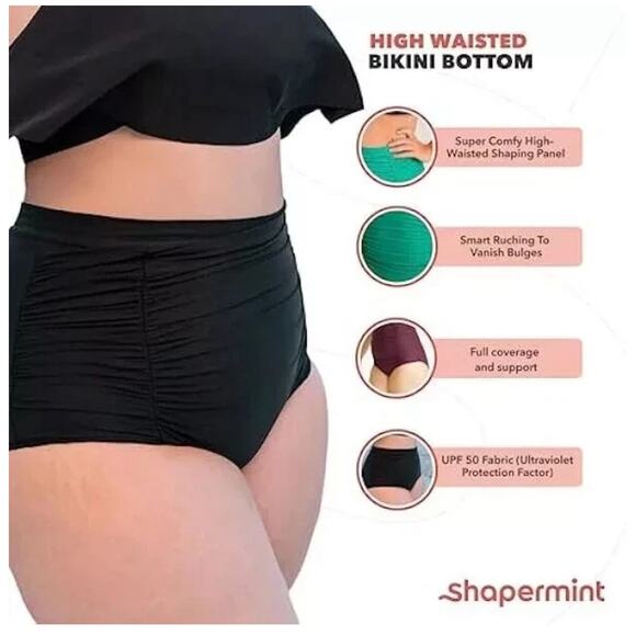 Brand New Empetua Women's Size 2XL XXL High Waisted Control Bikini Bottom Purple - Picture 4 of 9